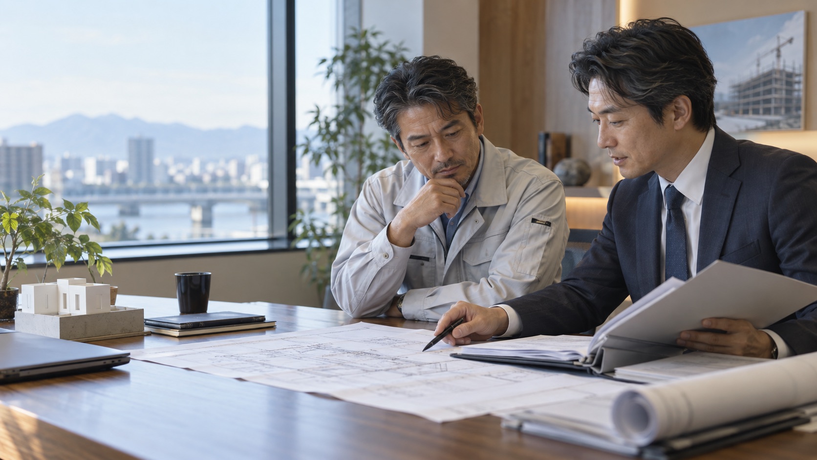 相談と確認の様子