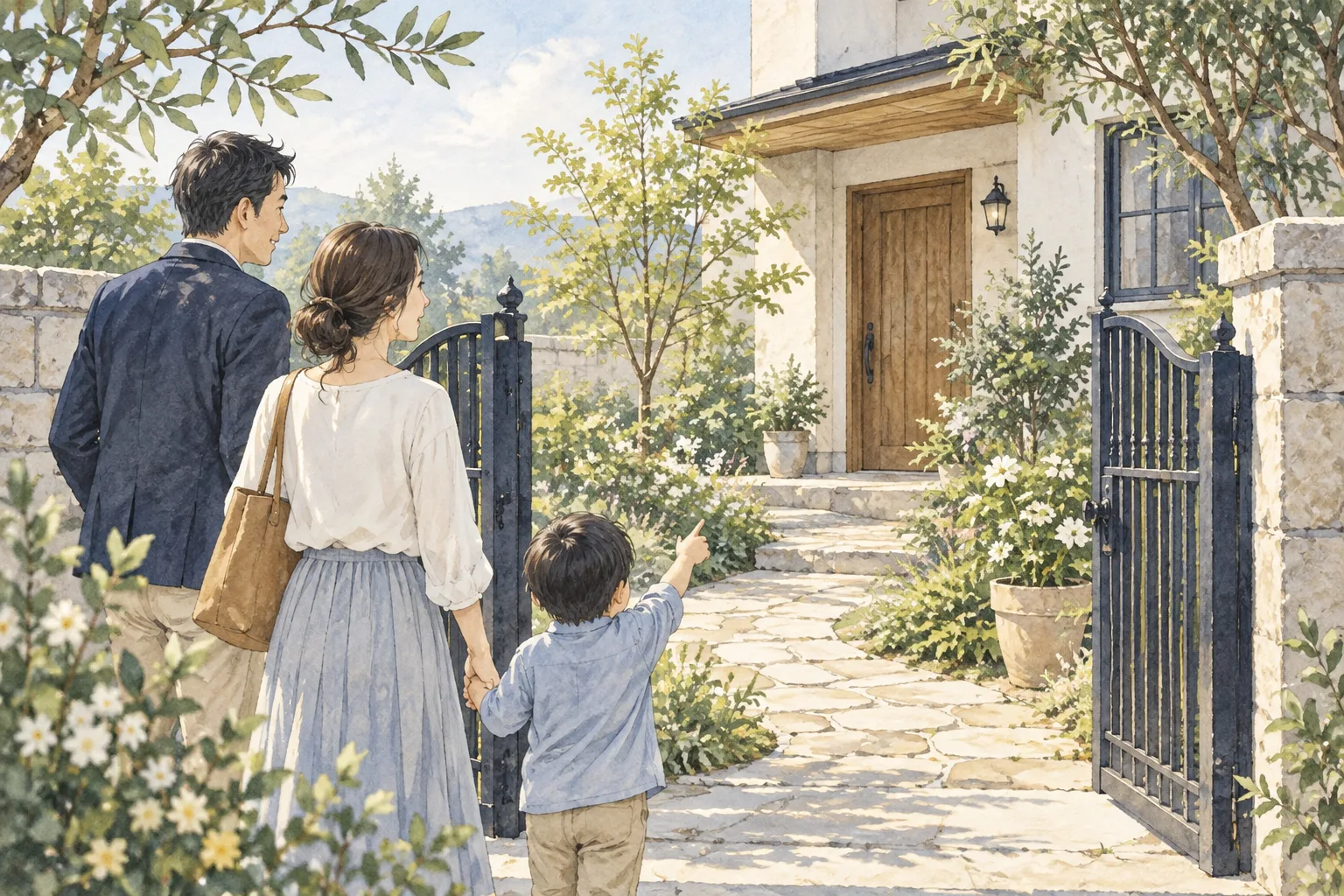 住まいを訪れる家族