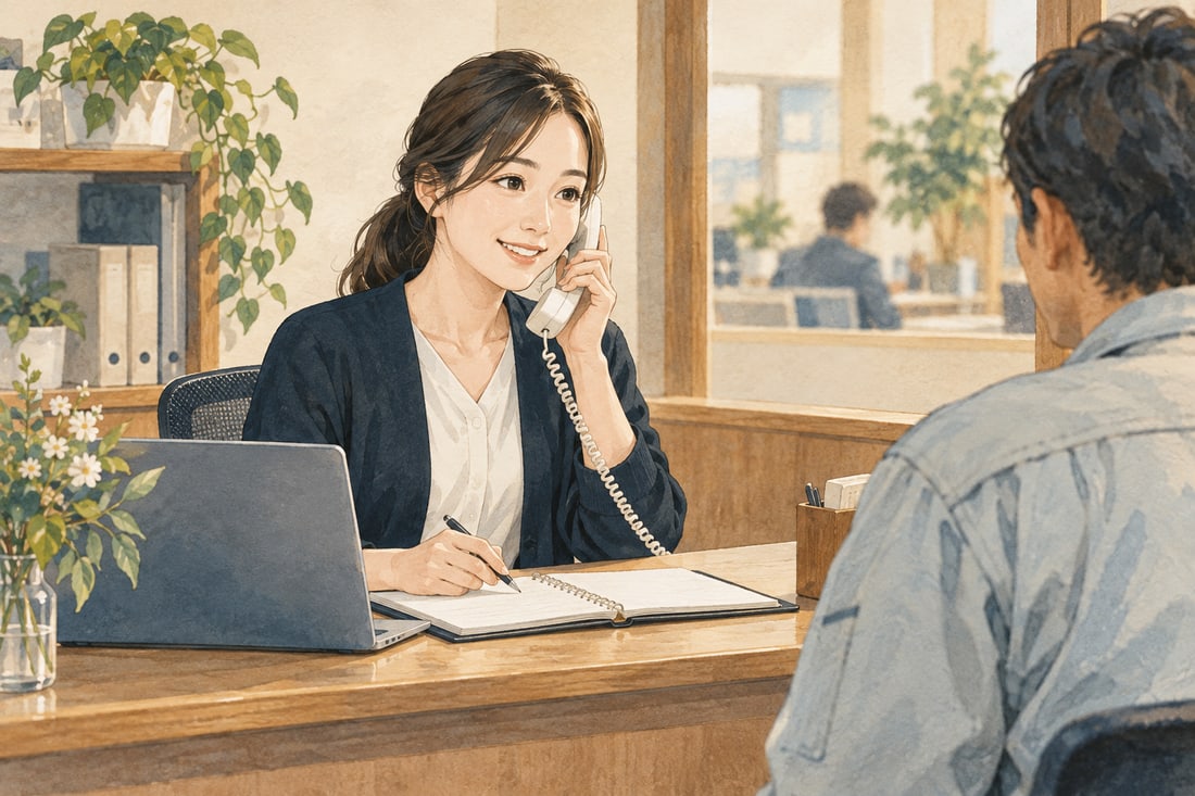 電話で相談を受ける担当者のイメージ