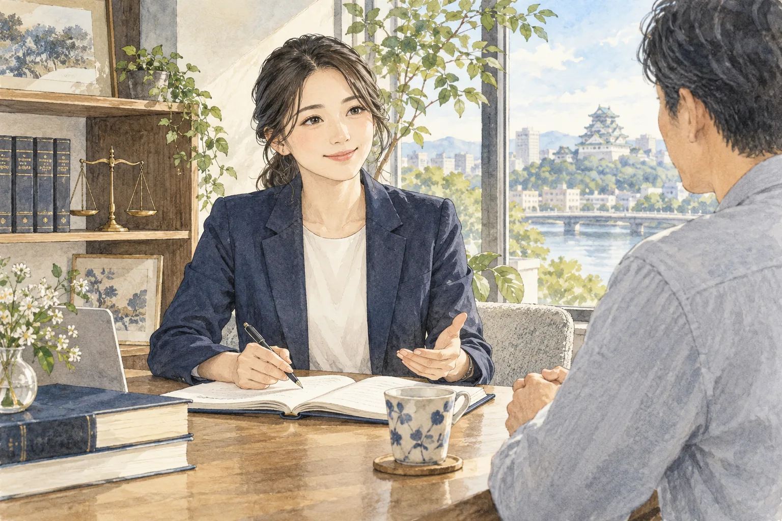 相談内容を丁寧に確認する様子