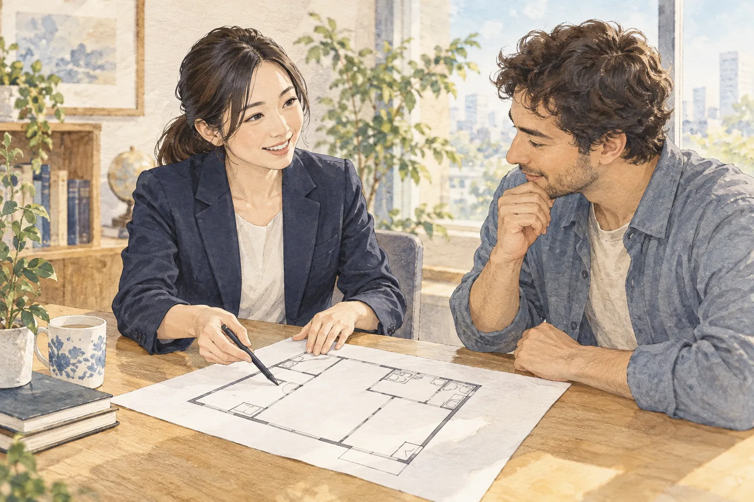 住まいの確保について確認する様子